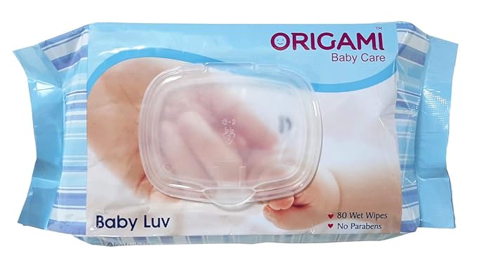 Origami Baby Luv Wet Wipes/Wet Tissues | Paraben Free | 80 Pulls Per Pack