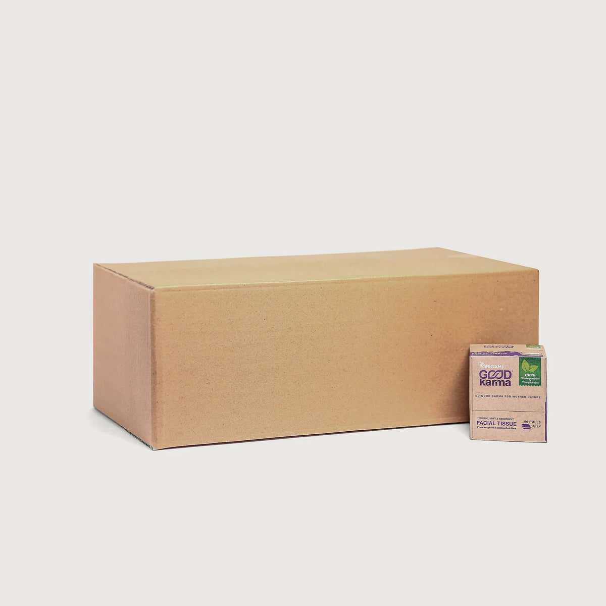 Origami Good Karma Cube Face Tissue Box, 60 Pulls, 2 Ply- Case Pack