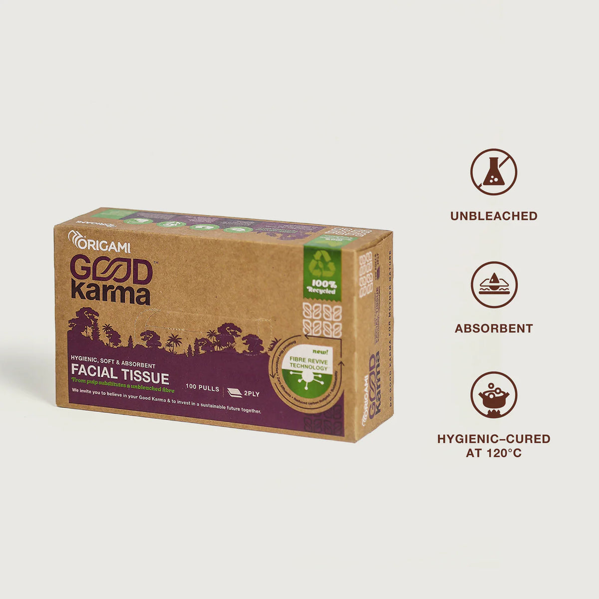 Origami Good Karma Face Tissue Box -100 Pulls