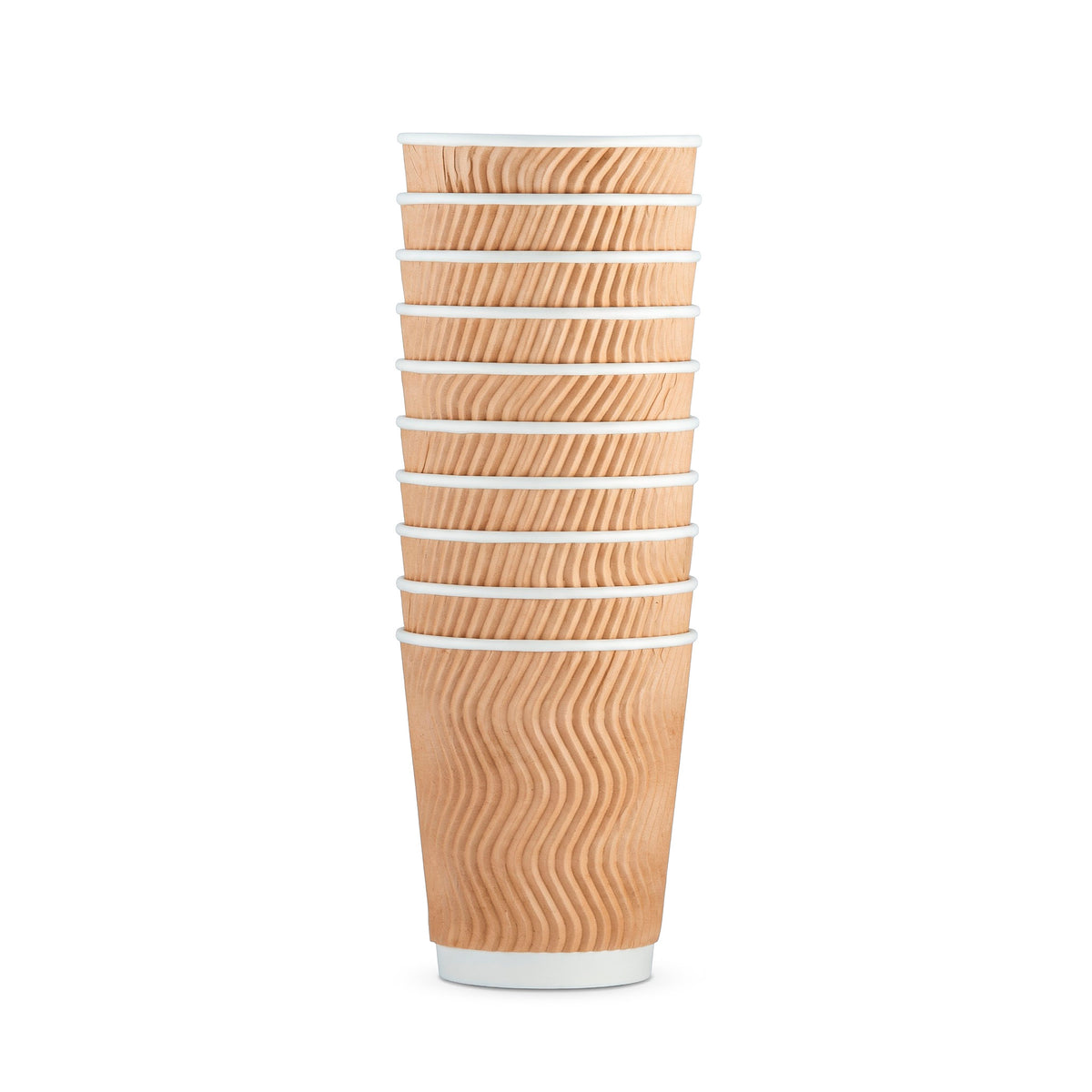 Origami Disposable and Leakproof Party Rippled Paper Cups, | 10N | 250ml