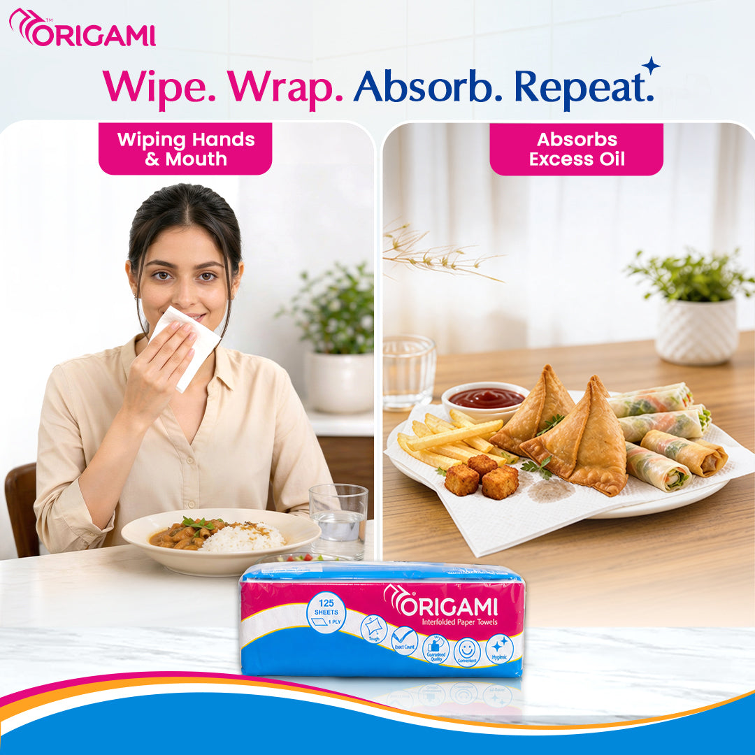 Origami Interfolded Paper Towels, 1 pc (100 Pulls)