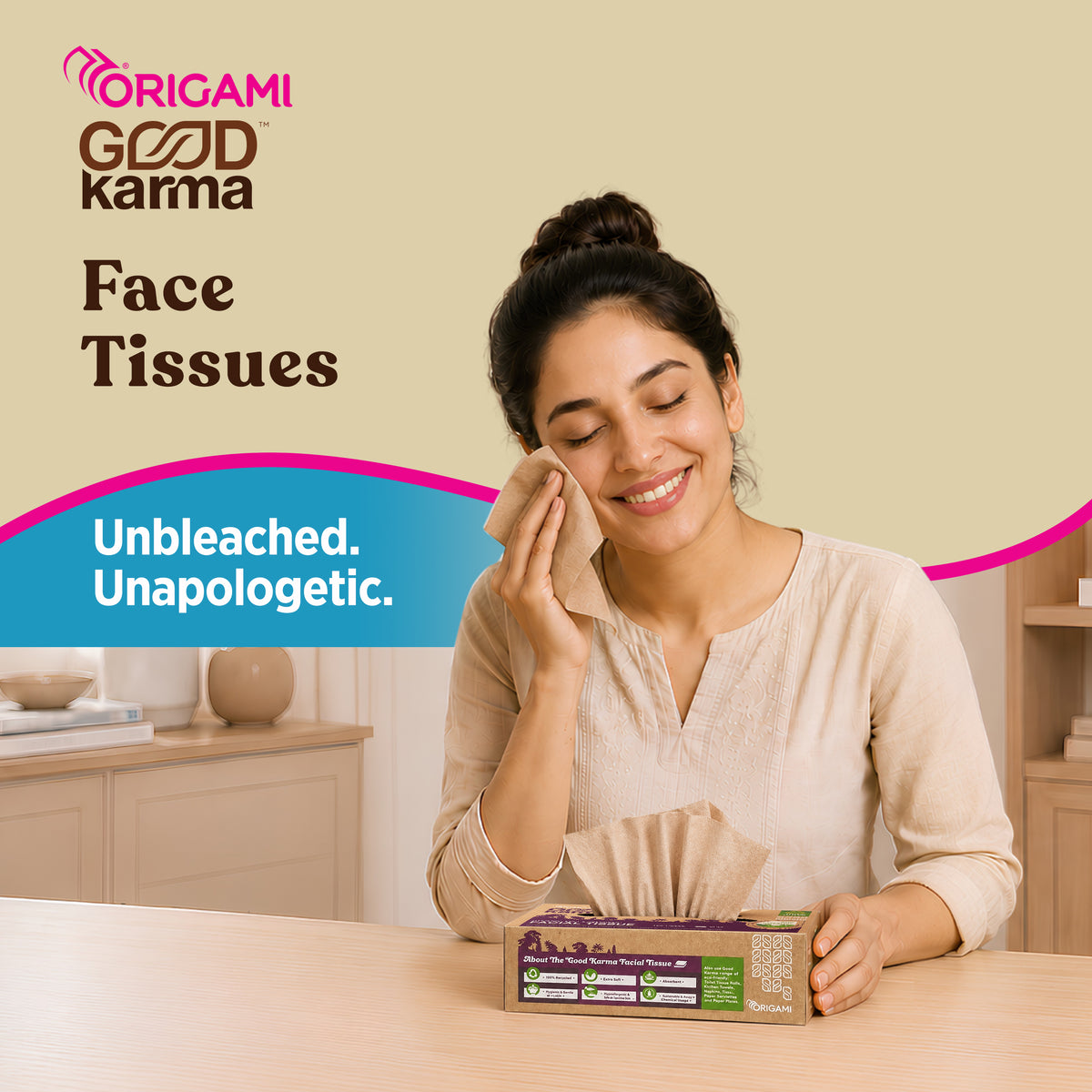 Good Karma Pillow Face Tissue, 50 Pulls, 2 Ply
