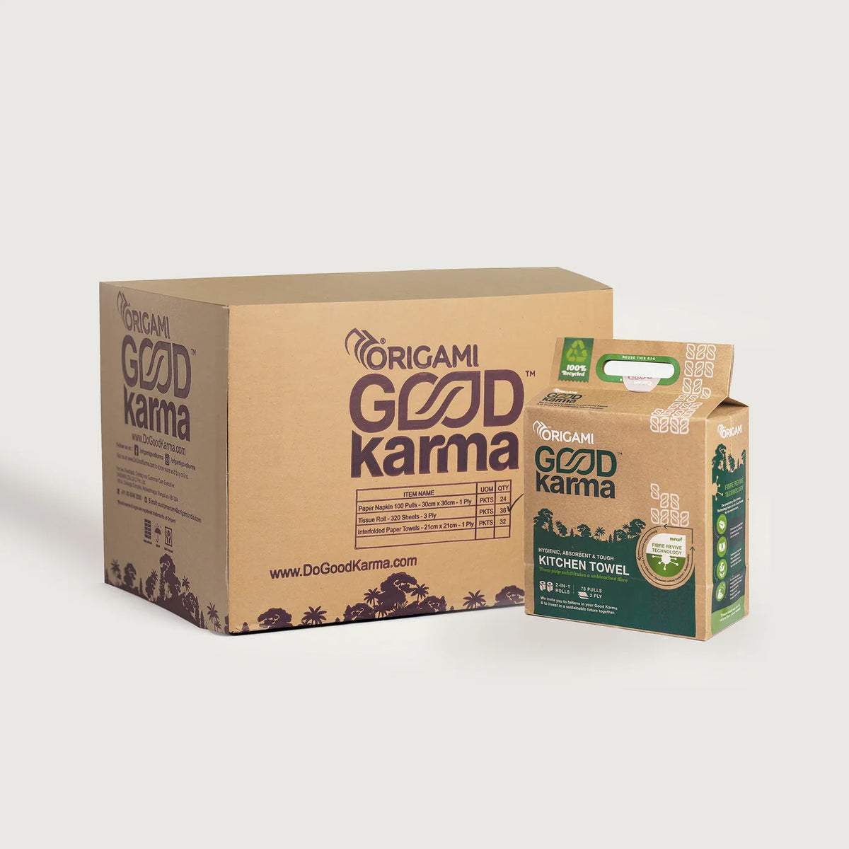 Origami Good Karma Kitchen Towel 2 in 1- Case Pack