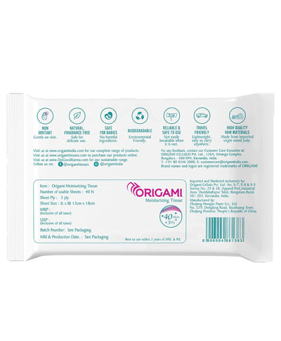 Origami Moisturizing Tissue | 40 Pulls | 3 Ply | Ultra Soft