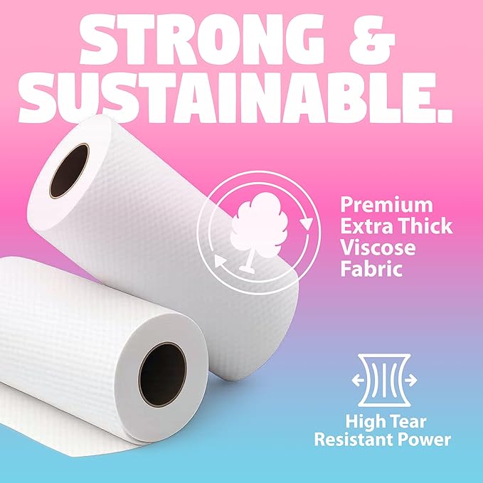 Origami Reusable Kitchen Towel Roll - 25 Sheets, Washable up to 2,500 Times