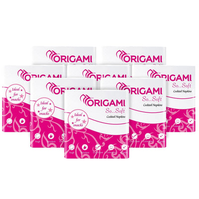Origami So Soft Plain Napkins | CT | 1 Ply | 100 Pulls Each (Cocktail)