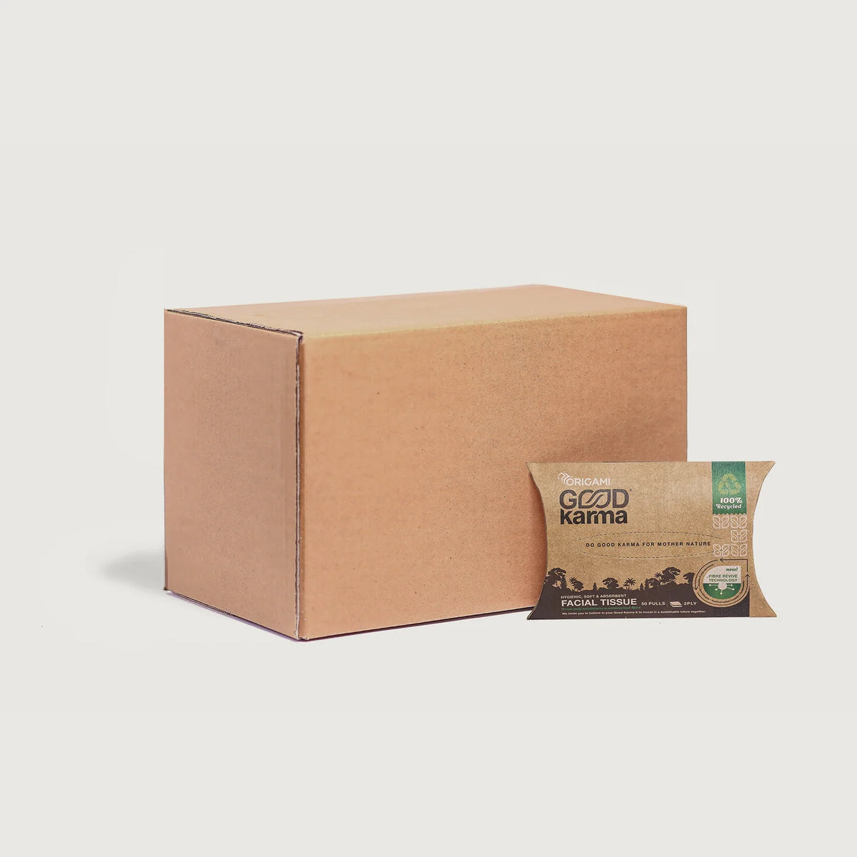 Origami Good Karma Pillow Face Tissue, 50 Pulls, 2 Ply- Case Pack