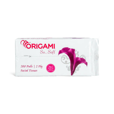 Origami So Soft Face Tissues, 200 Pulls, 2 Ply,