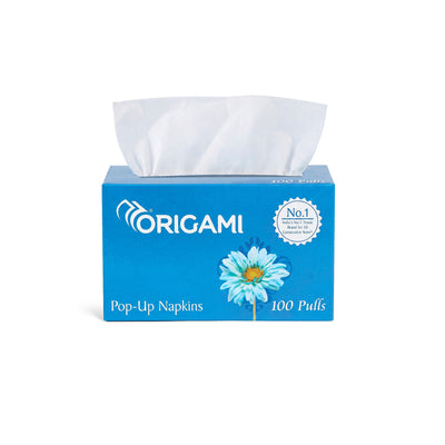 Origami Pop-Up Napkins | 100 Pulls | 1 Ply | 20cm x 10cm