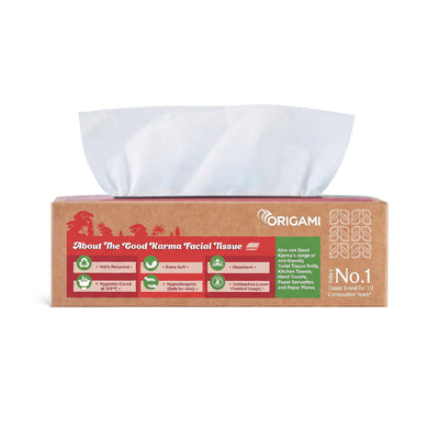 Origami Good Karma Face Tissue Box -100 Pulls