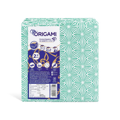 Luxuria Party Napkins Printed | 25 Sheets | 2 Ply | 33cm x 33cm