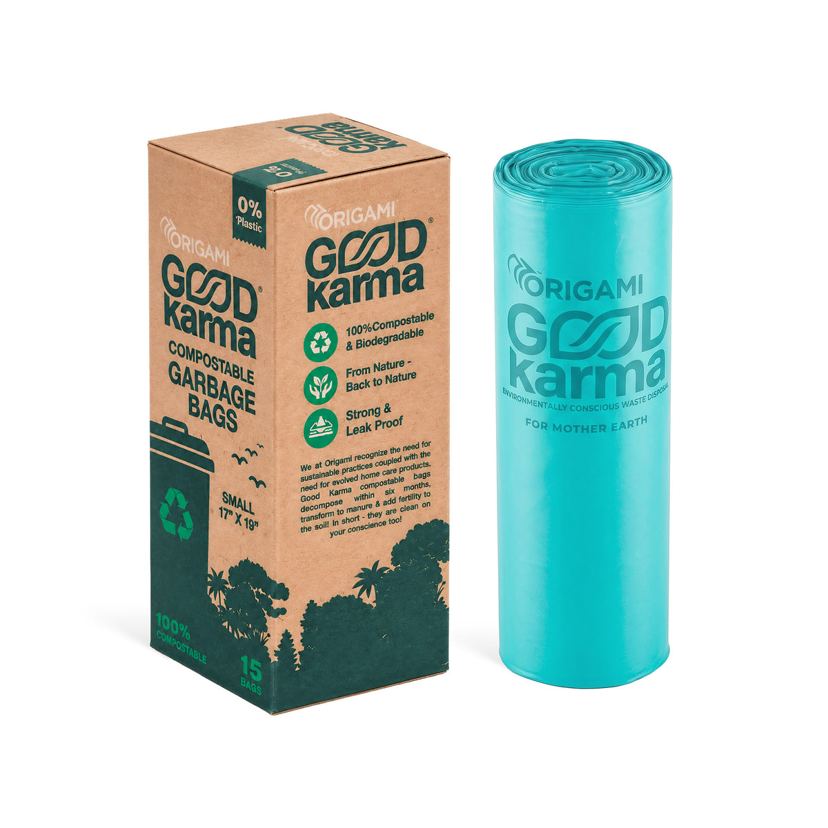 Origami Good Karma Compostable Garbage bags- Small