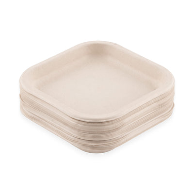 Bio Pulp Plate Square 7 inch | 17cm | 25 Pieces