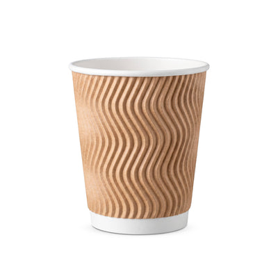 Origami Disposable and Leakproof Party Rippled Paper Cups, | 10N | 250ml