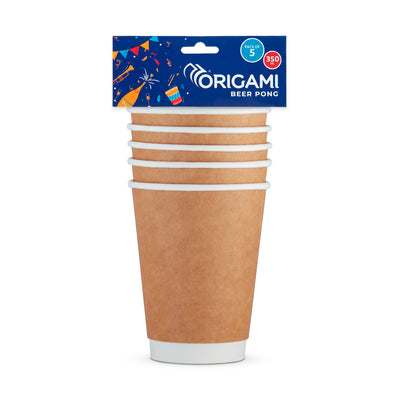 Origami Beer Pong Cups - 350 or 450 ml | Pack of 5 | Disposable Party Cups