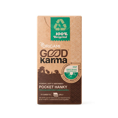 Origami Good Karma Pocket Hanky, 10 Pulls- Pack of 5