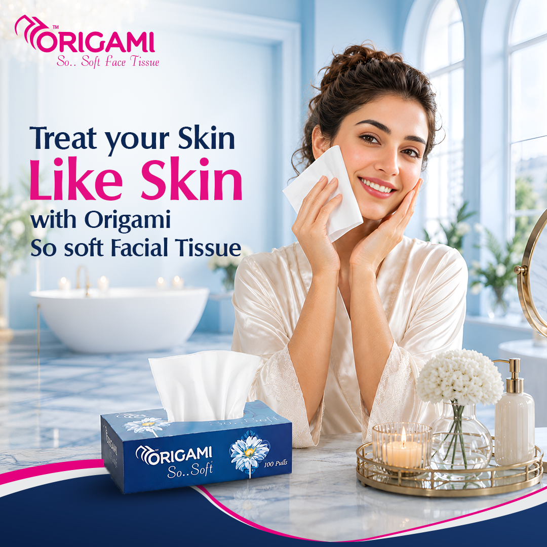 Origami So Soft Face Tissues, 100 Pulls, 2 Ply, 19cm x 20cm