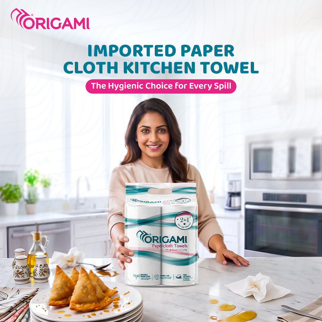 Origami Luxuria Kitchen Tissues | 3 Ply | Pack of 2 | 50 Pulls Each