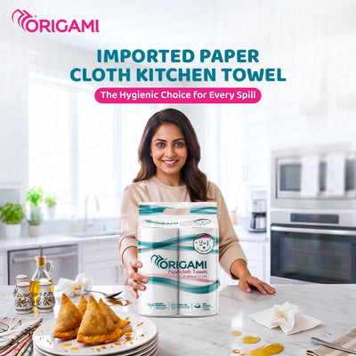 Origami Luxuria Kitchen Tissues | 3 Ply | Pack of 2 | 50 Pulls Each