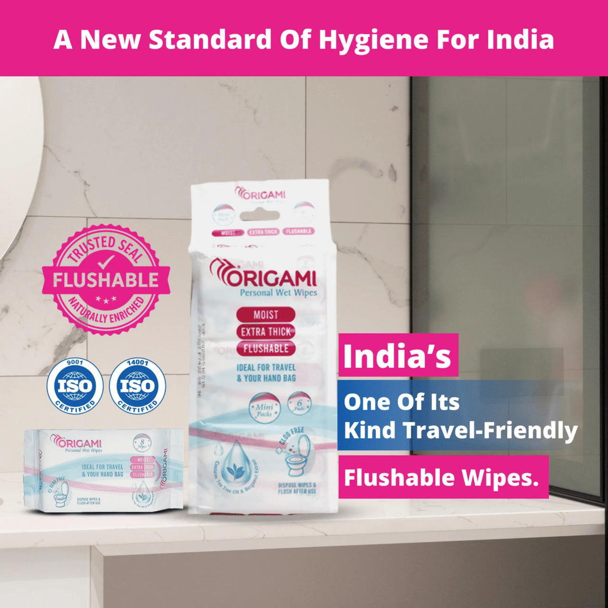 Origami Disposable Sanitary Bags | Pack of 3 | 15 Counts Each