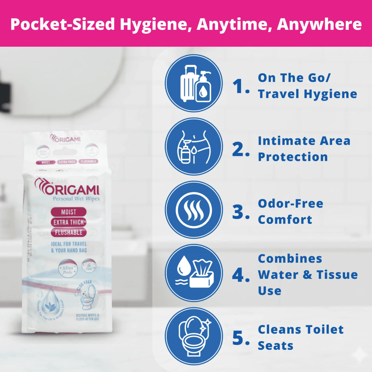 Origami Disposable Sanitary Bags | Pack of 3 | 15 Counts Each