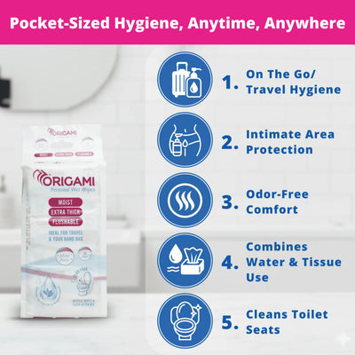 Origami Disposable Sanitary Bags | Pack of 3 | 15 Counts Each