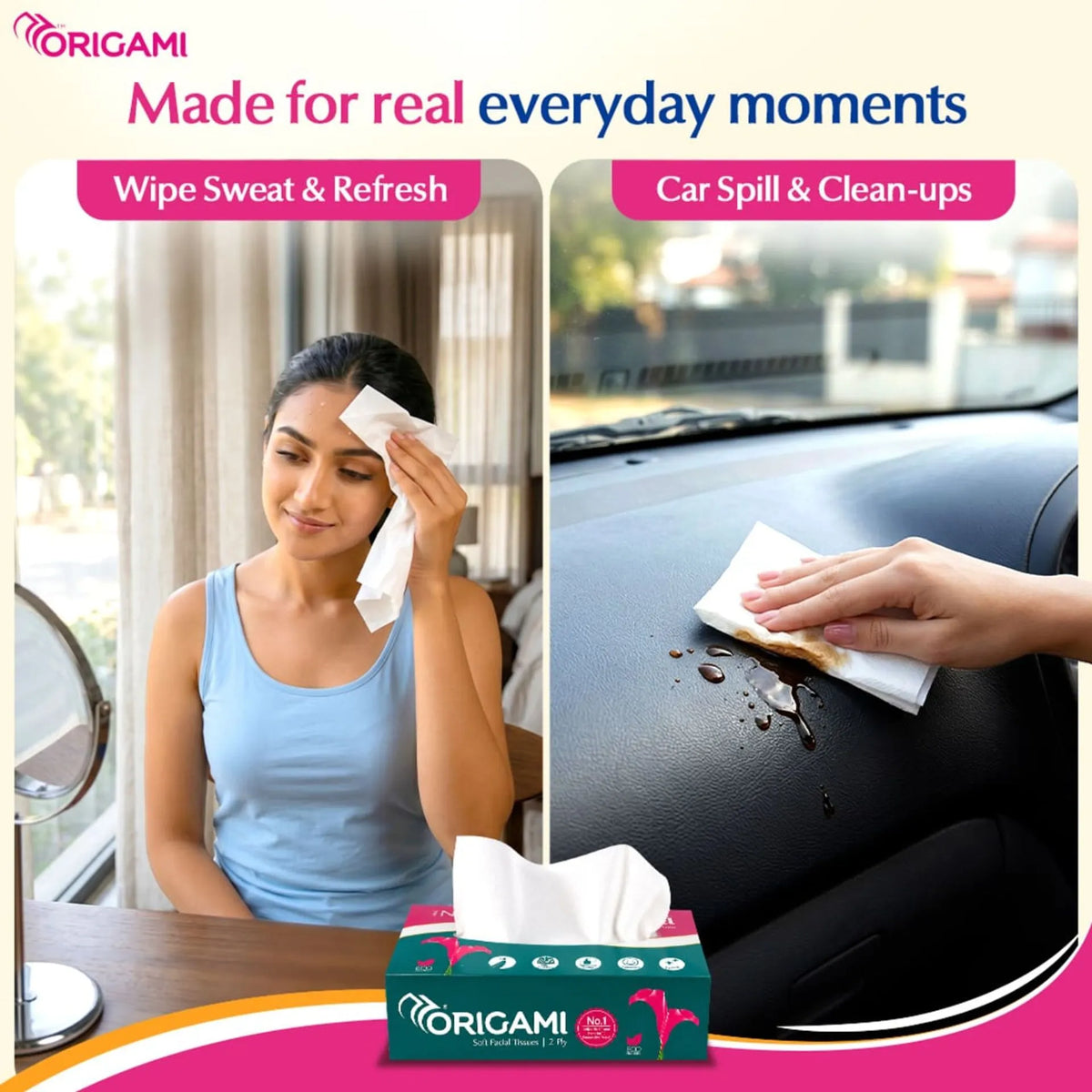 Origami So Soft Face Tissues, 200 Pulls, 2 Ply,