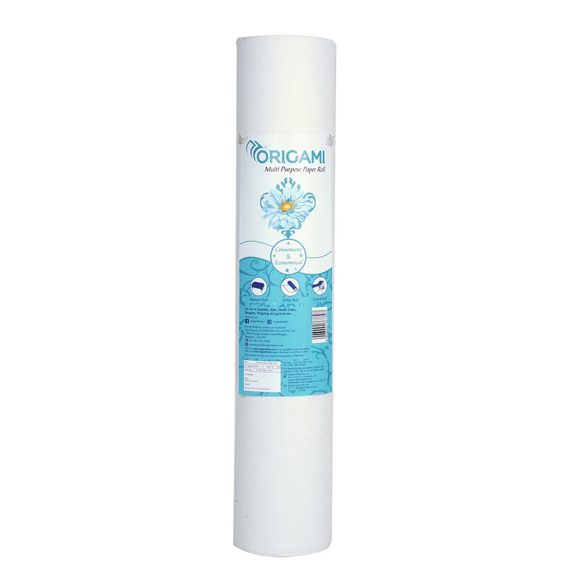 Origami Multipurpose Bed Roll | 1 Ply | 50 m x 50 cm | Disposable Paper Bed Sheet Roll | Hygienic & Economical