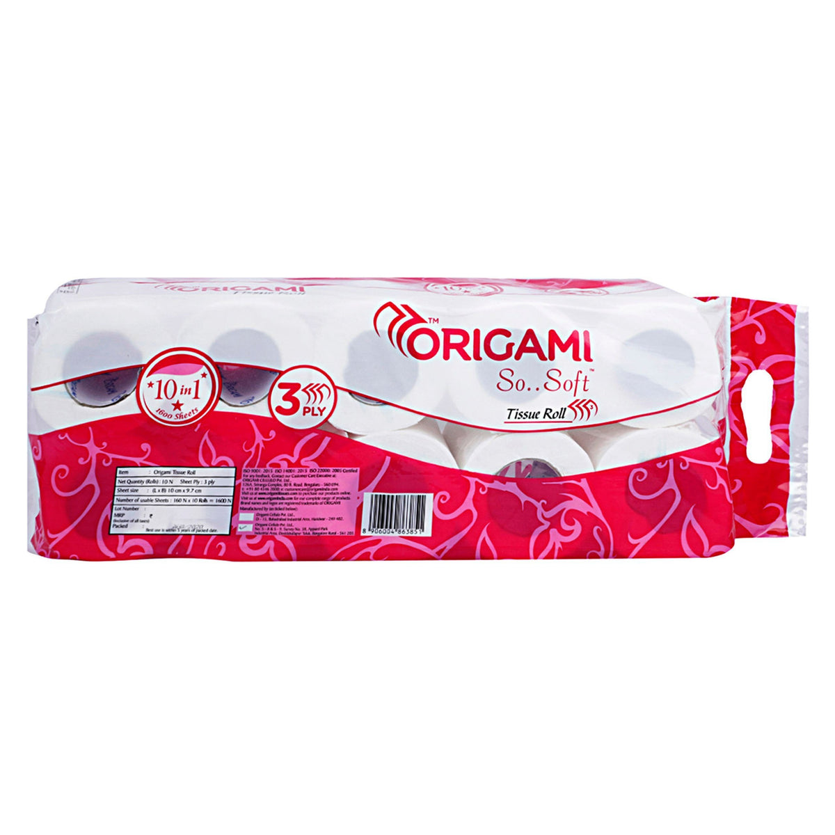 Origami So Soft Tissue Roll, 160 Pulls, 3 Ply (10 in 1) 10cm x 9.7cm