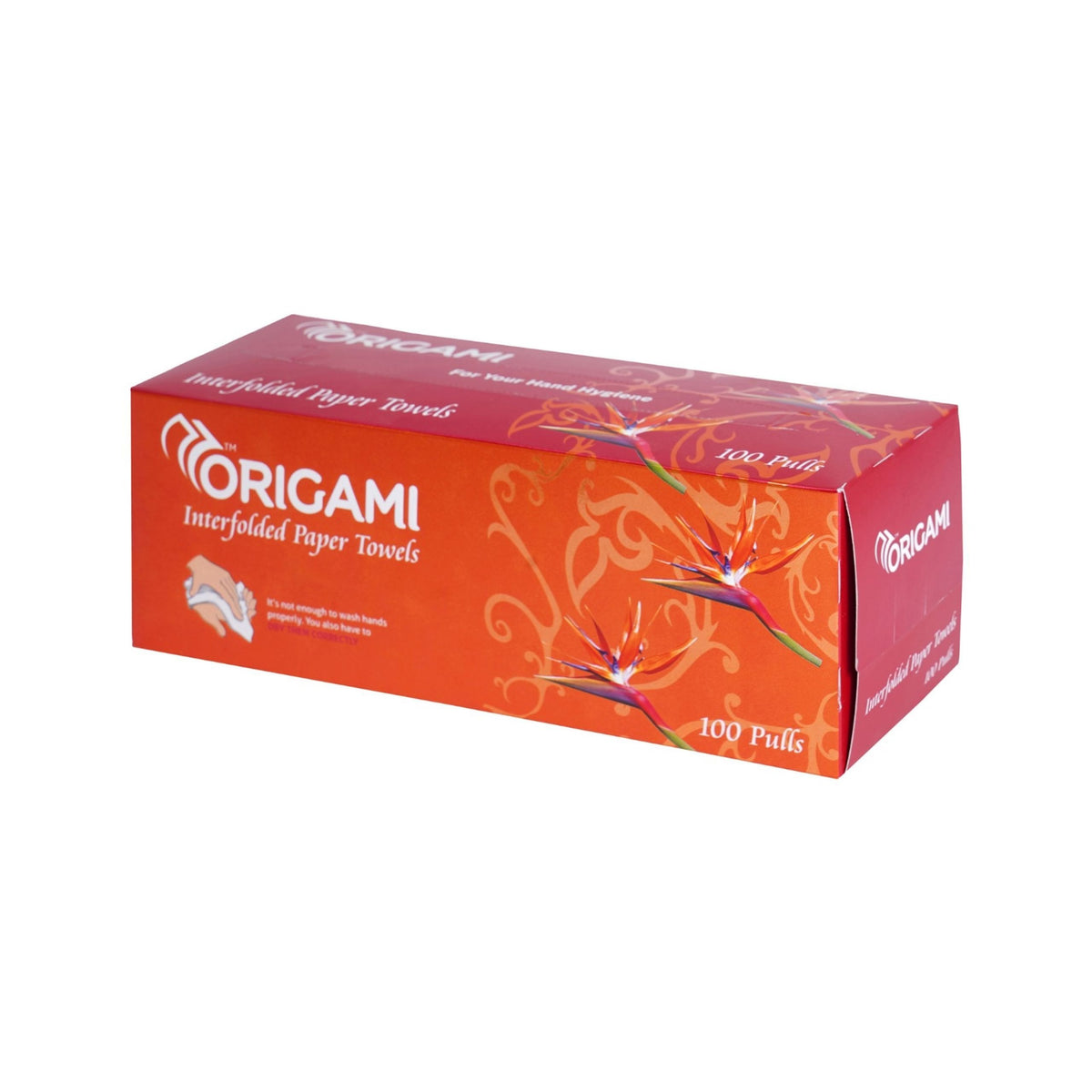 Origami Interfolded Paper Towels | 100 Pulls | 1 Ply | 21cm x 21cm